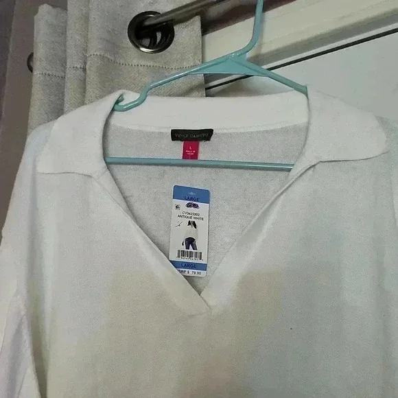 Vincent Camuto collared v- neck Sweater - Picture 3 of 5